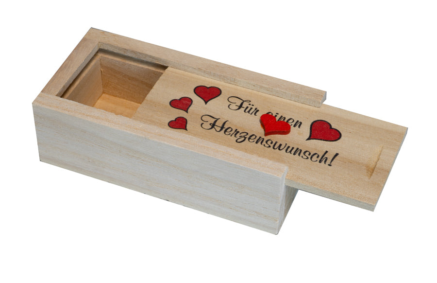 Geldgeschenkebox 10x5x2.5 cm "Für einen Herzenswunsch"