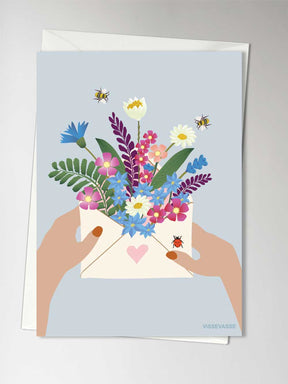 Grusskarte FLOWERS IN ENVELOPE A6 (10.5x15 cm)