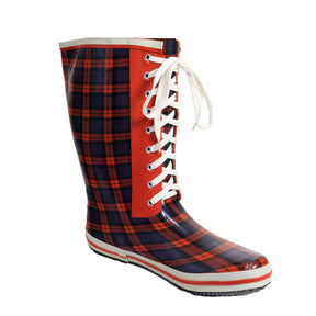 Gummistiefel Karo Rot