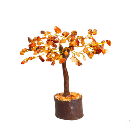 Halbedelstein Baum 15cm rotorange INDIEN