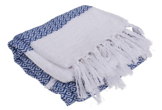 Hamamtuch blau 80x170cm 80% Baumwolle 20% Polyester