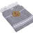 Hamamtuch grau/weiss 45x70cm 80%Baumwolle 20%Polyester