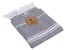 Hamamtuch grau/weiss 45x70cm 80%Baumwolle 20%Polyester