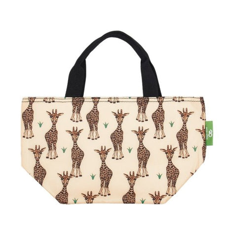 Kühltasche Lunch Bag ECO CHIC 17.5x30x13.5cm Kunststoff 100% recycelt beige Giraffen
