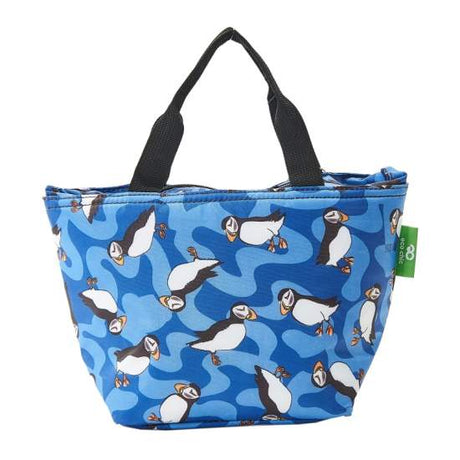 Kühltasche Lunch Bag ECO CHIC 17.5x30x13.5cm Kunststoff 100% recycelt blau Papageientaucher