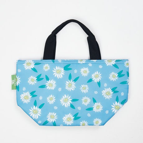 Kühltasche Lunch Bag ECO CHIC 17.5x30x13.5cm Kunststoff 100% recycelt hellblau Blumen