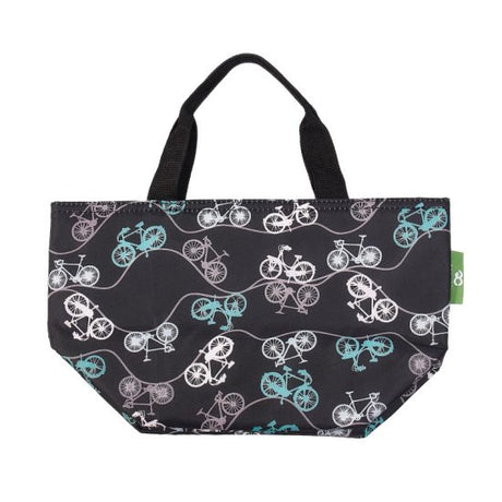Kühltasche Lunch Bag ECO CHIC 17.5x30x13.5cm Kunststoff 100% recycelt schwarz Fahrräder