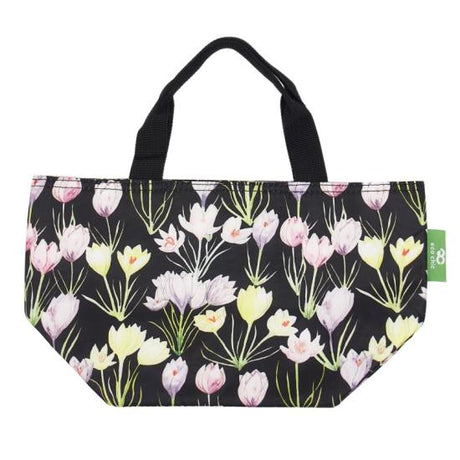 Kühltasche Lunch Bag ECO CHIC 17.5x30x13.5cm Kunststoff 100% recycelt schwarz Krokusse