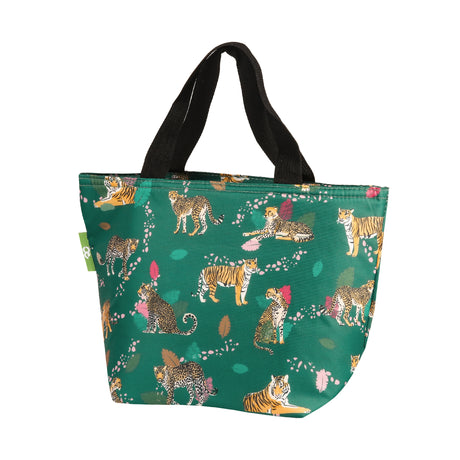 Kühltasche Lunch Bag ECO CHIC Grosse Katzen Grün 17.5x30x13.5cm Kunststoff 100% recycelt