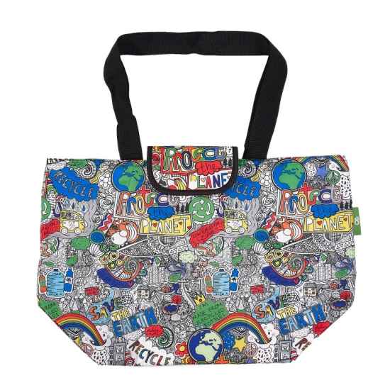Kühltasche gross ECO CHIC faltbar 29x44x17cm Kunststoff 100% recycelt  RECYCLE