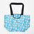 Kühltasche gross ECO CHIC faltbar 29x44x17cm Kunststoff 100% recycelt hellblau Blumen