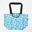 Kühltasche gross ECO CHIC faltbar 29x44x17cm Kunststoff 100% recycelt hellblau Blumen