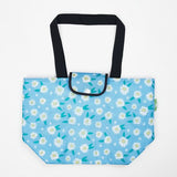Kühltasche gross ECO CHIC faltbar 29x44x17cm Kunststoff 100% recycelt hellblau Blumen
