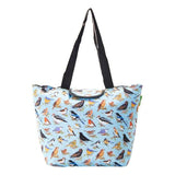 Kühltasche gross ECO CHIC faltbar 29x44x17cm Kunststoff 100% recycelt hellblau Vögel
