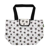 Kühltasche gross ECO CHIC faltbar 29x44x17cm Kunststoff 100% recycelt weiss Bienen