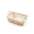 Korb mit Stoff natur 34x23x14cm Papier/Metall