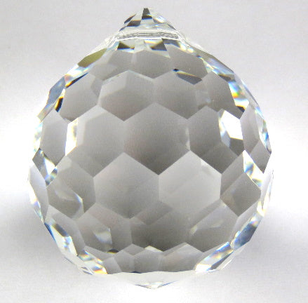 Kristallglas Kugel 40mm Sechseck-Facetten Bleifrei