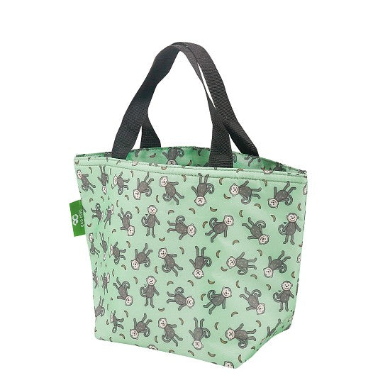 Kühltasche Lunch Bag ECO CHIC Affen Grün 17.5x30x13.5cm Kunststoff 100% recycelt