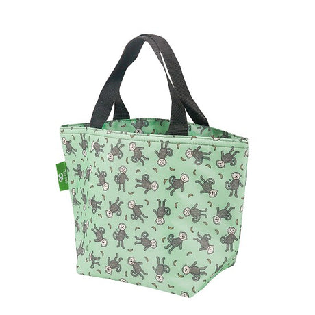 Kühltasche Lunch Bag ECO CHIC Affen Grün 17.5x30x13.5cm Kunststoff 100% recycelt