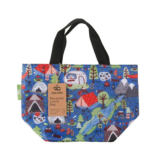 Kühltasche Lunch Bag ECO CHIC Camping Blau  17.5x30x13.5cm Kunststoff 100% recycelt