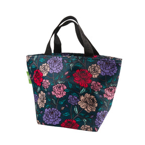 Kühltasche Lunch Bag ECO CHIC Grosse Blumen Grün 17.5x30x13.5cm Kunststoff 100% recycelt