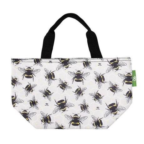 Kühltasche Lunch Bag ECO CHIC Hummeln Grau 17.5x30x13.5cm Kunststoff 100% recycelt
