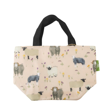 Kühltasche Lunch Bag ECO CHIC Schaf Vielfalt Beige 17.5x30x13.5cm Kunststoff 100% recycelt