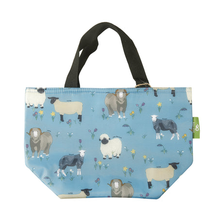 Kühltasche Lunch Bag ECO CHIC Schaf Vielfalt Blau 17.5x30x13.5cm Kunststoff 100% recycelt