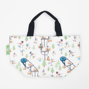 Kühltasche Lunch Bag ECO CHIC Skifahrer Weiss 17.5x30x13.5cm Kunststoff 100% recycelt