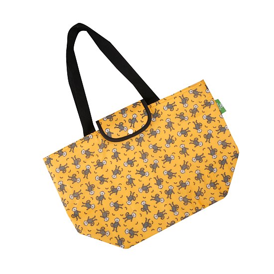 Kühltasche gross ECO CHIC faltbar Affen Gelb 29x44x17cm Kunststoff 100% recycelt