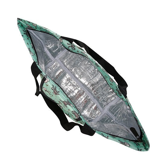 Kühltasche gross ECO CHIC faltbar Affen Grün 29x44x17cm Kunststoff 100% recycelt offen