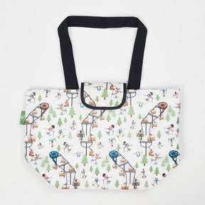 Kühltasche gross ECO CHIC faltbar Skifahrer Weiss 29x44x17cm Kunststoff 100% recycelt