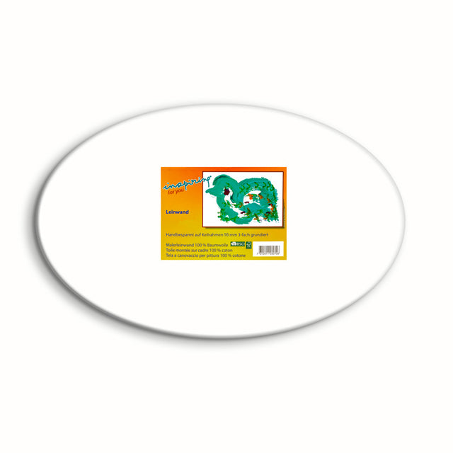 Leinwand auf Keilrahmen oval 15mm 20x30cm