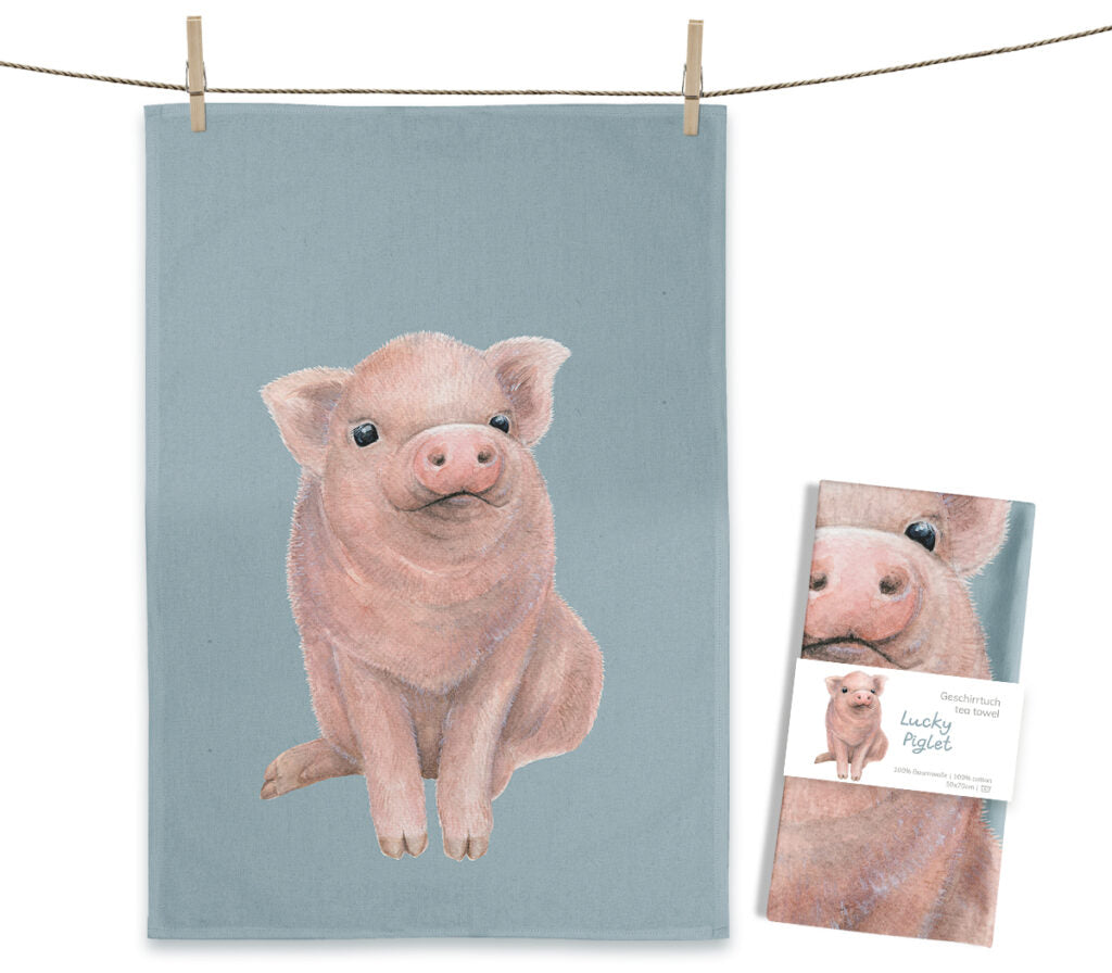 Küche Textilien Geschirrtuch Lucky Piglet 50x70cm Baumwolle