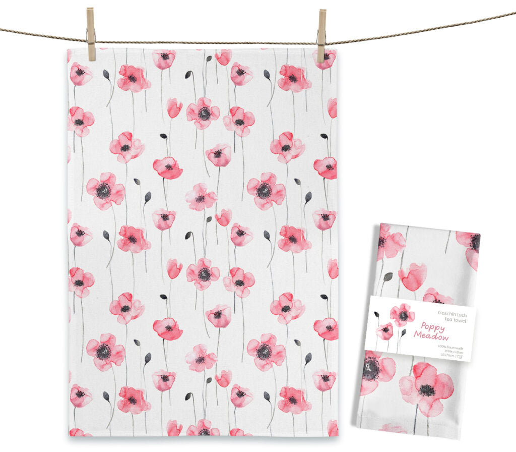 Küche Textilien Geschirrtuch Poppy Meadow 50x70cm Baumwolle