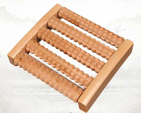 Massage Rollen für die Füsse 5 Rollen 14x10.5x3cm Naturholz