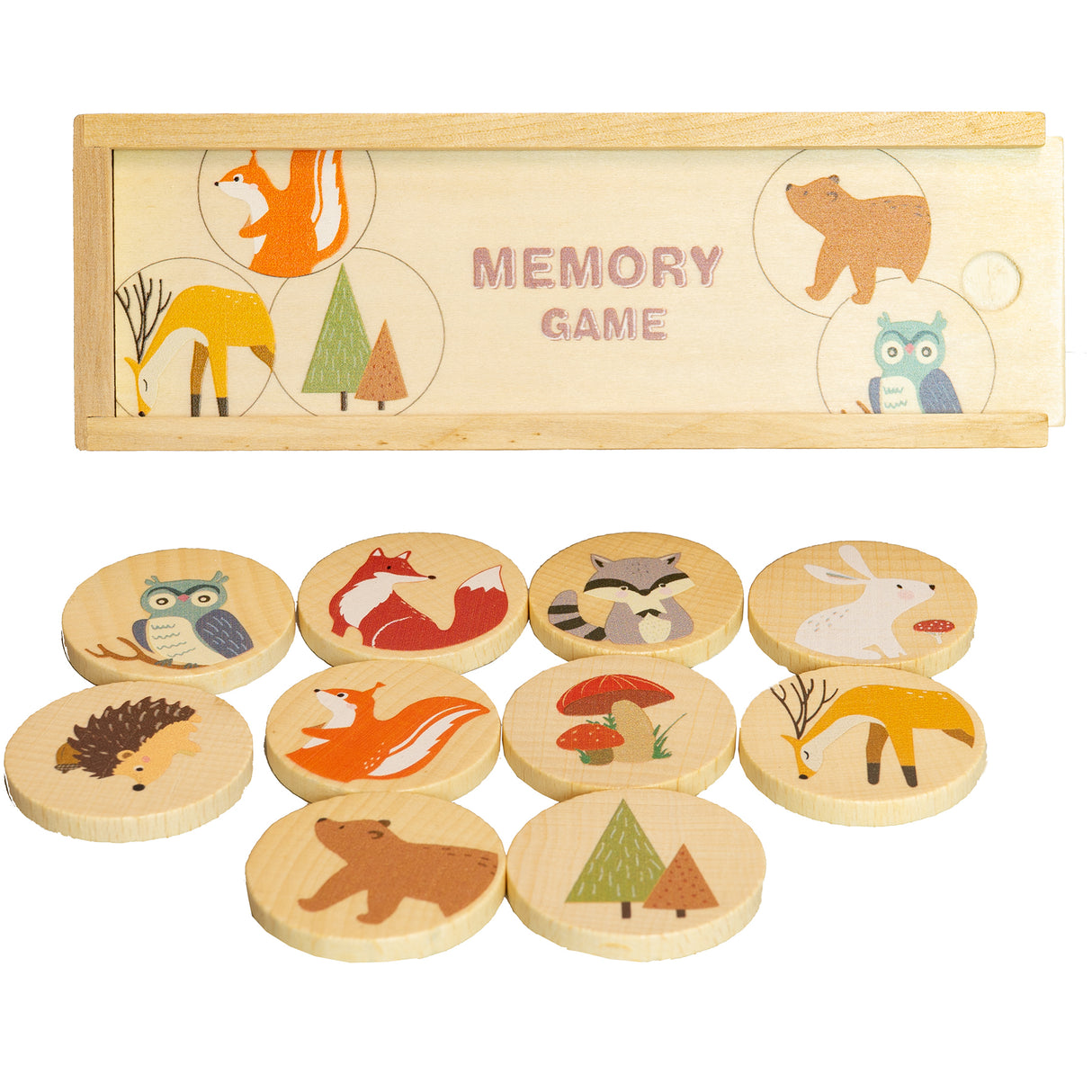 Memory Spiel Tiere Holz