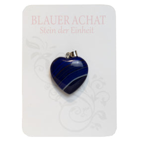 Naturedelstein Anhänger blauer Achat 2.2cm
