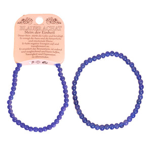 Naturedelstein Armband blauer Achat 190x4mm