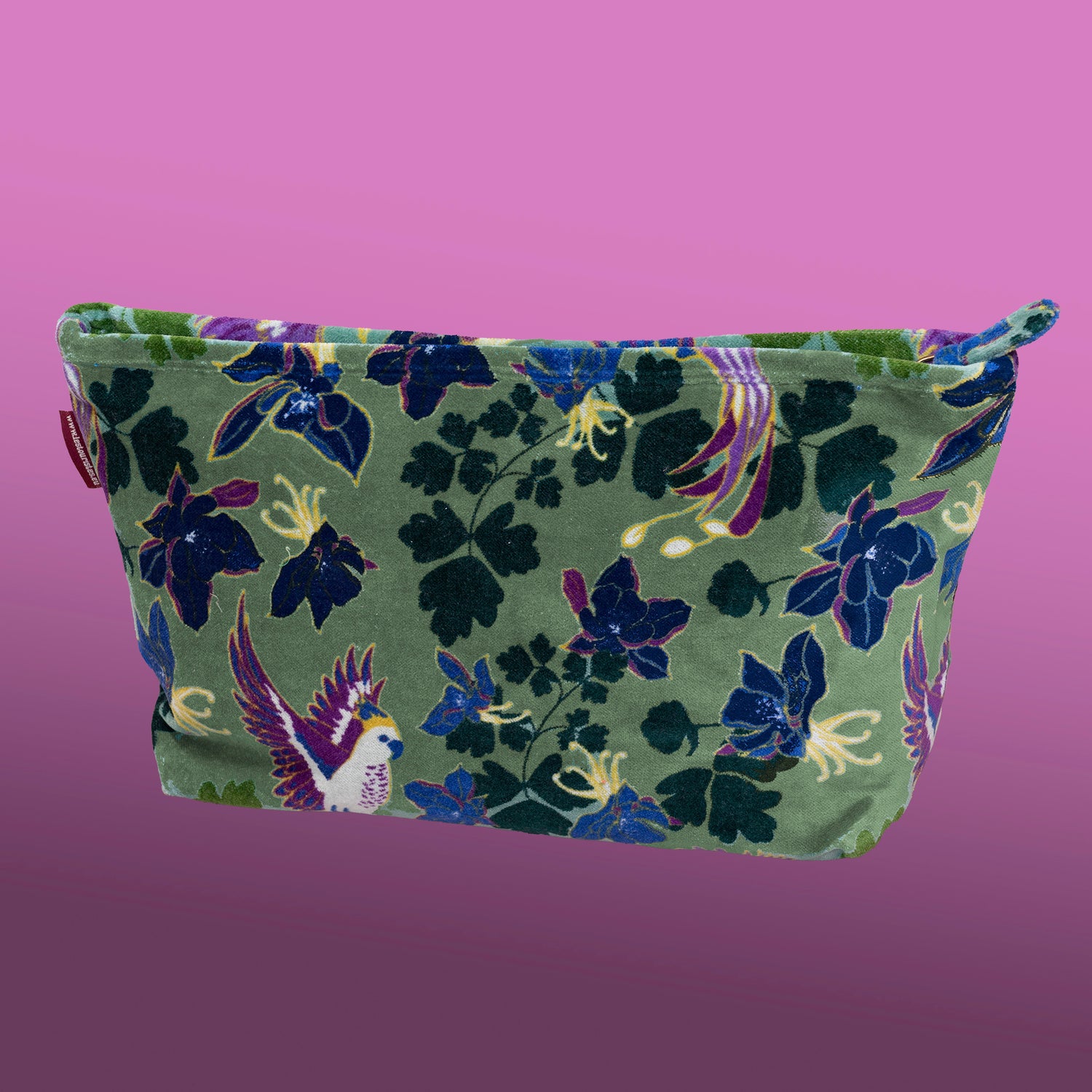 Necessaire Samt XL (ANCOLIE NEW GREEN) 100% Baumwolle 33x19x13cm