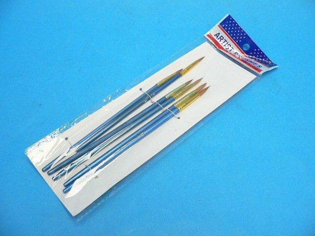 Pinsel 6er Set rund fein blau ca 17.5cm