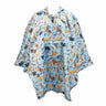Poncho ECO CHIC faltbar 130x110cm Kunststoff 100% recycelt Waldtiere blau