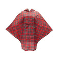 Poncho ECO CHIC faltbar Karo Rot 130x110cm Kunststoff 100% recycelt