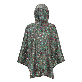 Poncho ECO CHIC faltbar Streublumen Schwarz 130x110cm Kunststoff 100% recycelt