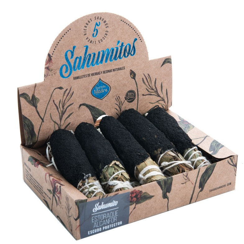 RÄUCHERBÜNDEL 5erSet Sagrada Madre Madre STORAX&CAMPHER mit Zedern-Eukalyptus-Lorbeerkern