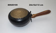 Räuchergefäss Metall mit Golddekor mit Holzgriff 24x7.5x12cm INDIEN