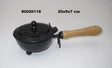Räuchergefäss Metall mit Holzgriff 20x9x7cm INDIEN