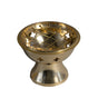 Räuchergefäss mit Metallnetz auf Fuss Messing golden 6x6cm INDIEN