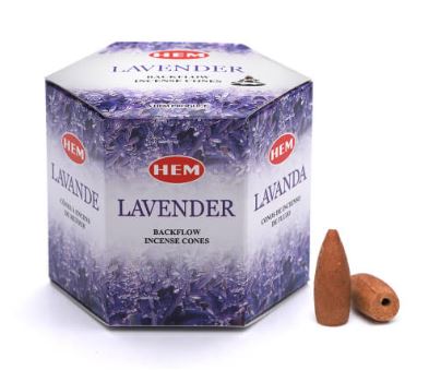 Räucherkegel HEM Rückfluss 40er LAVENDER