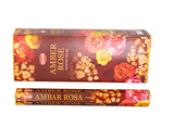 Räucherstäbchen HEM 6eckig 20sticks AMBER ROSE